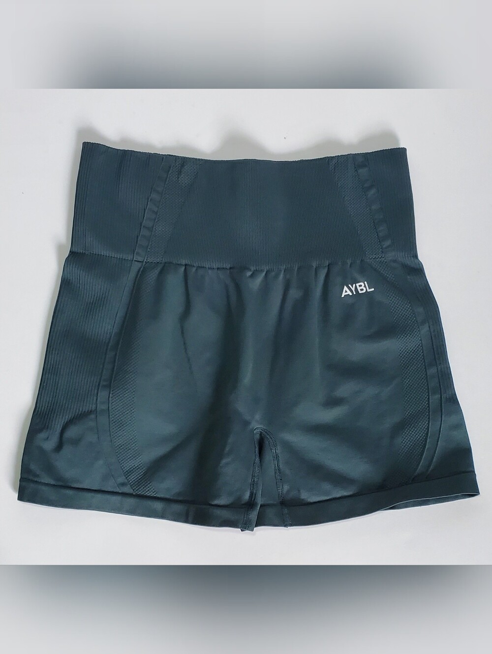 AYBL High-Waist Bike Shorts — Teal Green